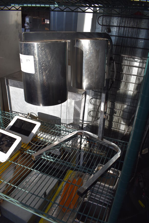 American Permanent Ware DW-1A Metal Commercial Countertop 2 Head Warming Lamp. 120 Volts, 1 Phase. 14x21x24 - Image 3 of 4