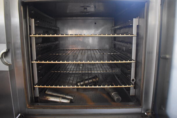 2 2010 Alto Shaam Stainless Steel Commercial Electric Powered Items; 7.14 ES Combitherm Convection Oven w/ View Through Door and Metal Oven Racks and ASC-4E Full Size Convection Oven w/ View Through Door, Solid Door and Metal Oven Racks. 208-240 Volts, 3 Phase. 42x32x69. 2 Times Your Bid! - Image 5 of 8