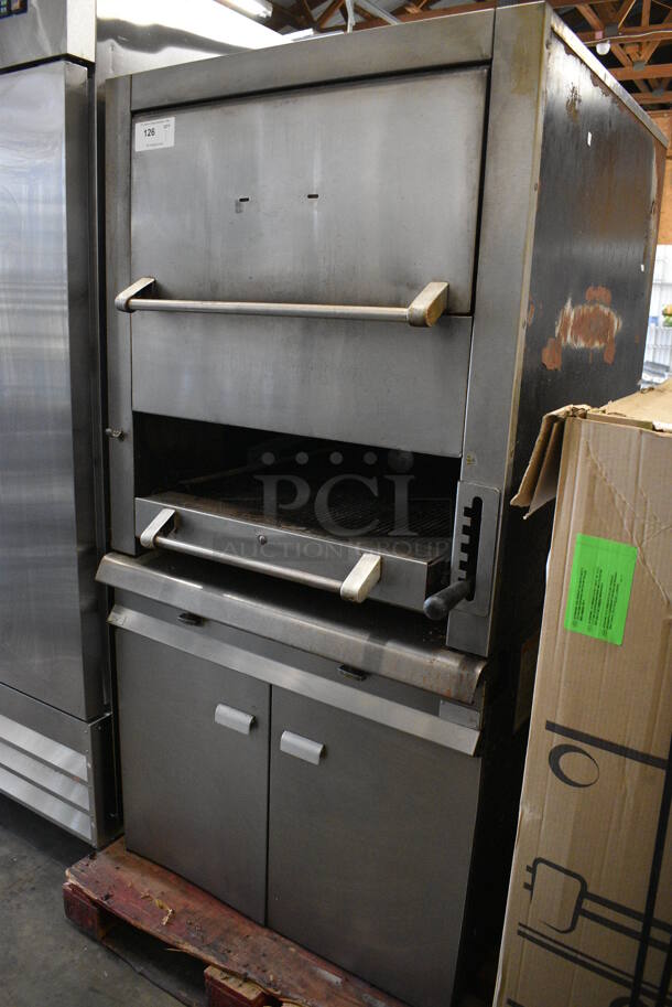 Vulcan Model 7844-L Stainless Steel Commercial Natural Gas Powered Upright Broiler. 34x39x67