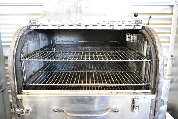 Ole Hickory C70-SR Stainless Steel Commercial Floor Style Natural Gas Powered Smoker. - Image 3 of 9