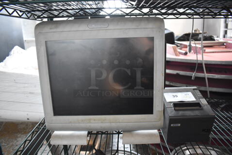 Par M7700 15" POS Monitor w/ Epson M129H Receipt Printer