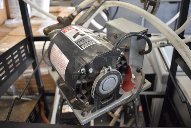 ALL ONE MONEY! Lot of 8 Soda Pumps w/ McCann's Carbonator on Black Metal Soda Rack. 27x20x62 - Image 3 of 5