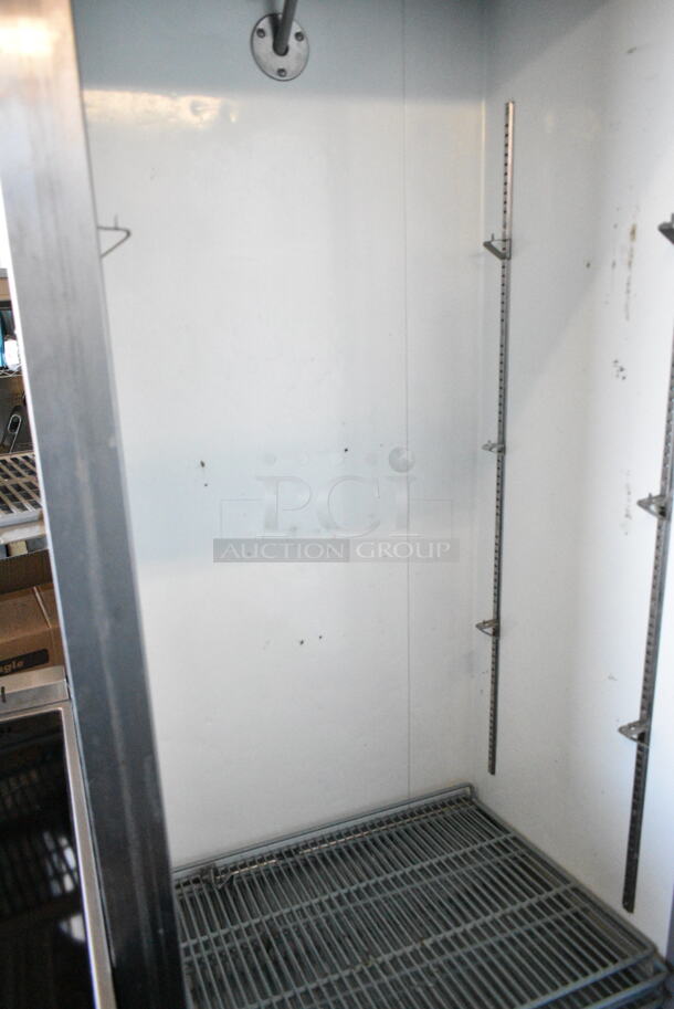 Avantco 178A19FHC Stainless Steel Commercial Single Door Reach In Freezer w/ Poly Coated Racks on Commercial Casters. 115 Volts, 1 Phase. Tested and Working! - Image 5 of 8