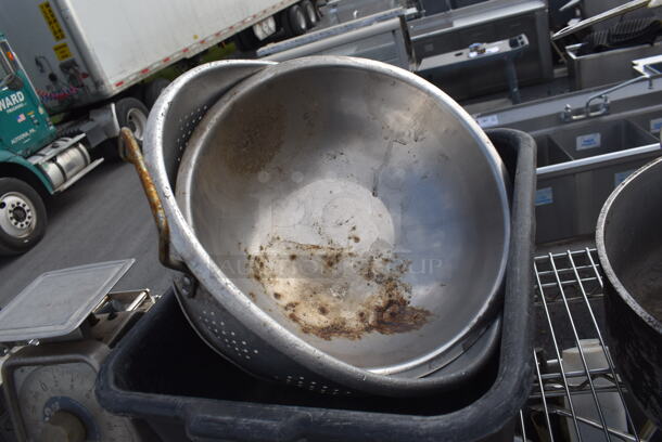 ALL ONE MONEY! Tier Lot Includig Bus Bin, Stainless Drop In Bins, Pots, Colander and MORE! - Image 2 of 4
