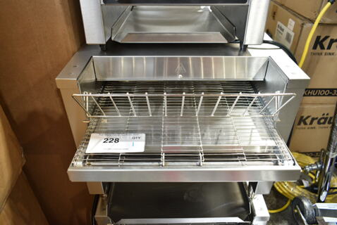 Vollrath JT2000 Stainless Steel Commercial Countertop Conveyor Toaster Oven. 208 Volts, 1 Phase.