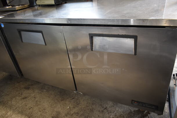 2011  True TUC-60 ENERGY STAR Stainless Steel Commercial 2 Door Undercounter Cooler on Commercial Casters. 115 Volts, 1 Phase. Tested and Powers On But Does Not Get Cold - Image 3 of 6