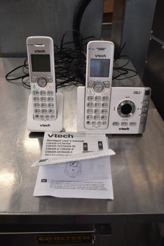 Lot of 2 Vtech Cordless Phones on Cradle