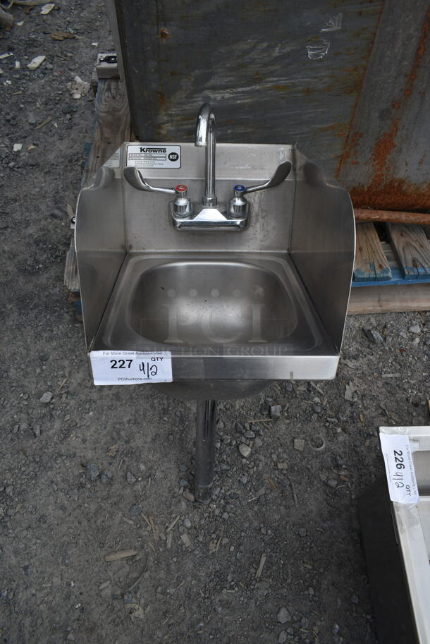 Krowne HS-30L Stainless Steel Single Bay Drop In Sink w/ Faucet, Handle and Side Splash Guards. - Item #1103228