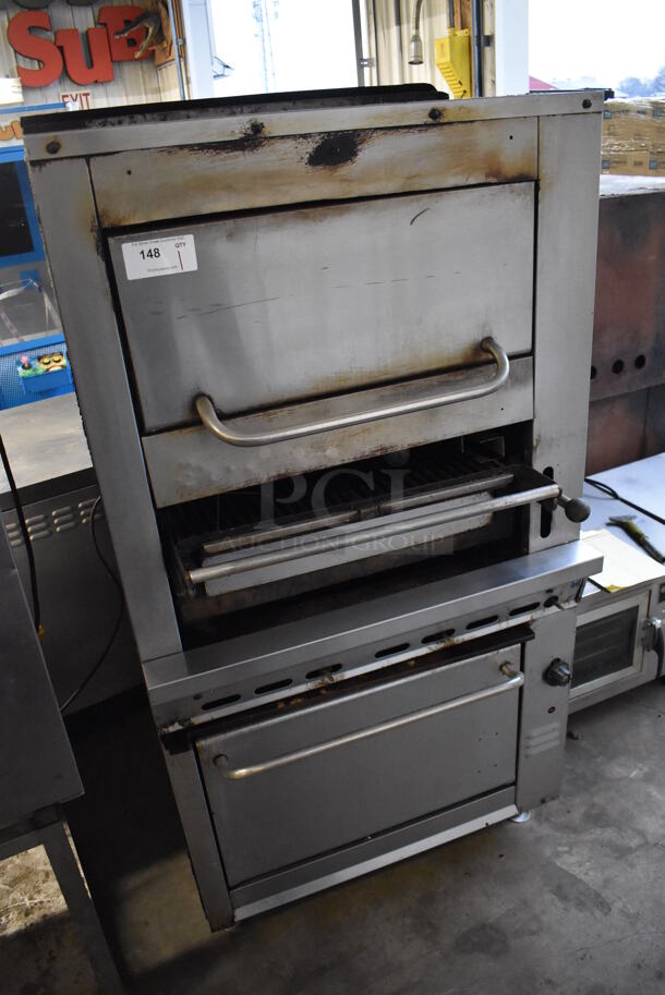 Stainless Steel Commercial Floor Style Gas Powered Vertical Upright Broiler. 36x37x69 - Image 3 of 6