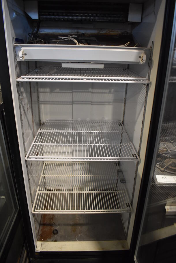 Beverage Air MT12 Metal Commercial Single Door Reach In Cooler Merchandiser w/ Poly Coated Racks. 115 Volts, 1 Phase. 24x26x64.5. Tested and Powers On But Does Not Get Cold - Image 5 of 5