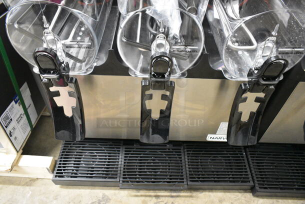 BRAND NEW SCRATCH AND DENT! Narvon 378RBD3G3 Stainless Steel Triple 3 Gallon Bowl Refrigerated Beverage Dispenser. 115 Volts, 1 Phase. Tested and Working! - Image 5 of 9