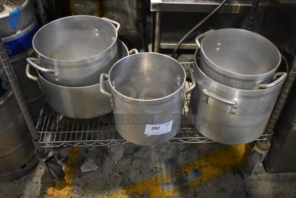 5 Various Metal Stock Pots. Includes 13x10.5x9. 5 Times Your Bid!