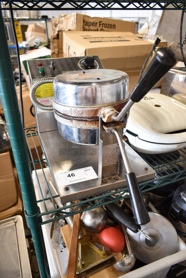 5042 Stainless Steel Commercial Countertop Belgian Waffle Maker. 120 Volts, 1 Phase. Tested and Working! - Image 1 of 5