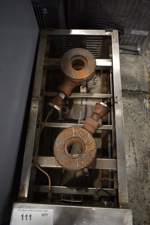 Stainless Steel Commercial Countertop Natural Gas Powered 2 Burner Range. Missing Grates. - Image 2 of 3