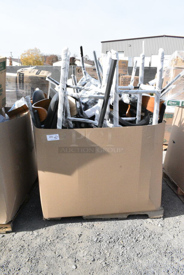 10 BRAND NEW Boxes Including Black Metal Bar Height Chairs. 10 Times Your Bid!  - Image 1 of 5