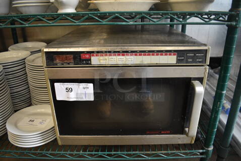 Sanyo Stainless Steel Commercial Countertop Microwave Oven. 17x21x13