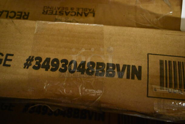 BRAND NEW SCRATCH AND DENT! Lancaster Table & Seating 3493048BBVIN 30" x 48" Rectangular Wood Butcher Block Table Top with Vintage Finish - Image 2 of 3