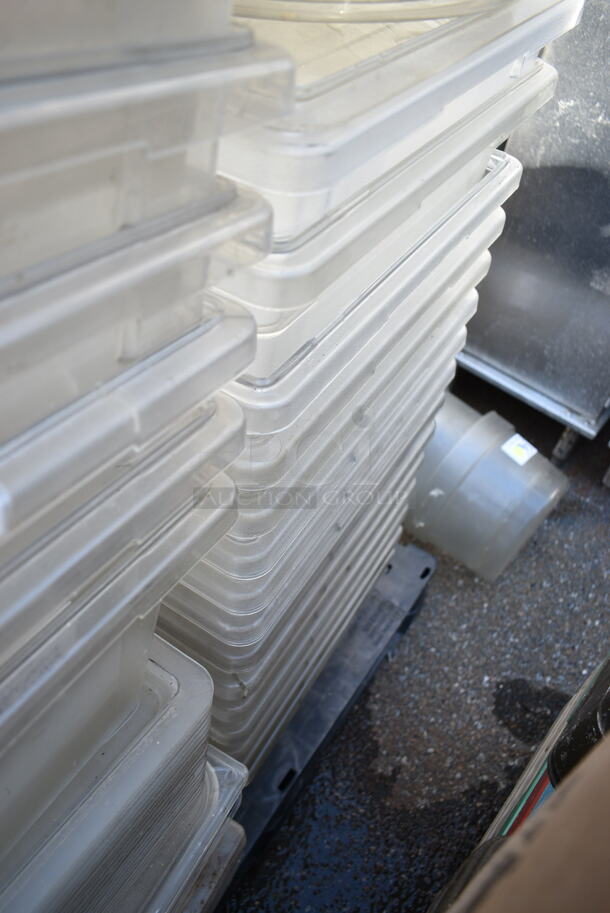 PALLET LOT of Various Items Including White Poly Dough Bins, Clear Poly Bins and Cylindrical Bins - Image 3 of 9