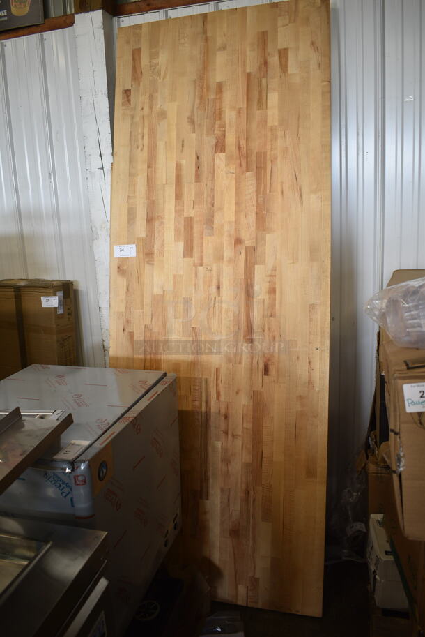 BRAND NEW SCRATCH AND DENT! Regency 600WTOB3696G Wood Top Work Table. Just the Tabletop.  - Image 2 of 3