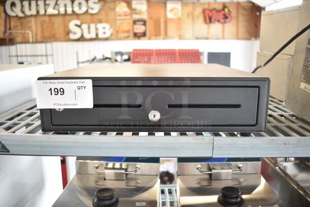 HP VB400-BL1616 Black Metal Cash Register.  - Image 1 of 4