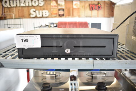 HP VB400-BL1616 Black Metal Cash Register. 