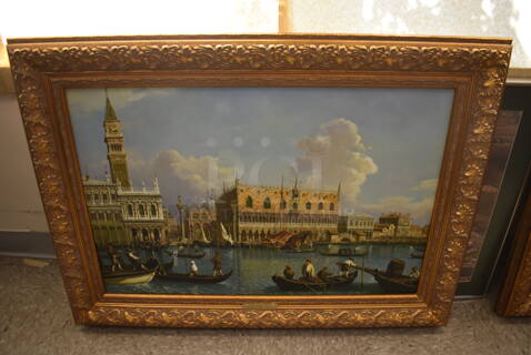 Framed Canvas Painting Reproduction of View of the Bacino di San Marco by Antonio Canaletto From Art Dealer Ed Mero!