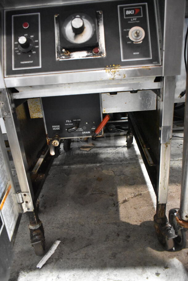 BKI LPF-F48 Stainless Steel Commercial Floor Style Electric Powered Pressure Fryer. 208-230 Volts, 3 Phase.  - Image 2 of 7