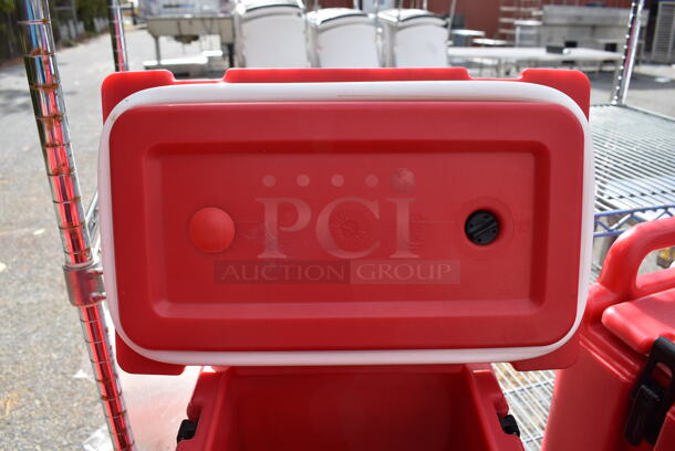 2 Cambro 500LCD Red Poly Insulated Beverage Holder Dispensers. 9x16.5x24. 2 Times Your Bid! - Image 8 of 12