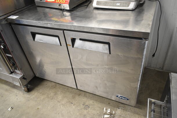 2014 Atosa MGF8402 Stainless Steel Commercial 2 Door Undercounter Cooler on Commercial Casters. 115 Volts, 1 Phase. Tested and Working! - Image 2 of 6