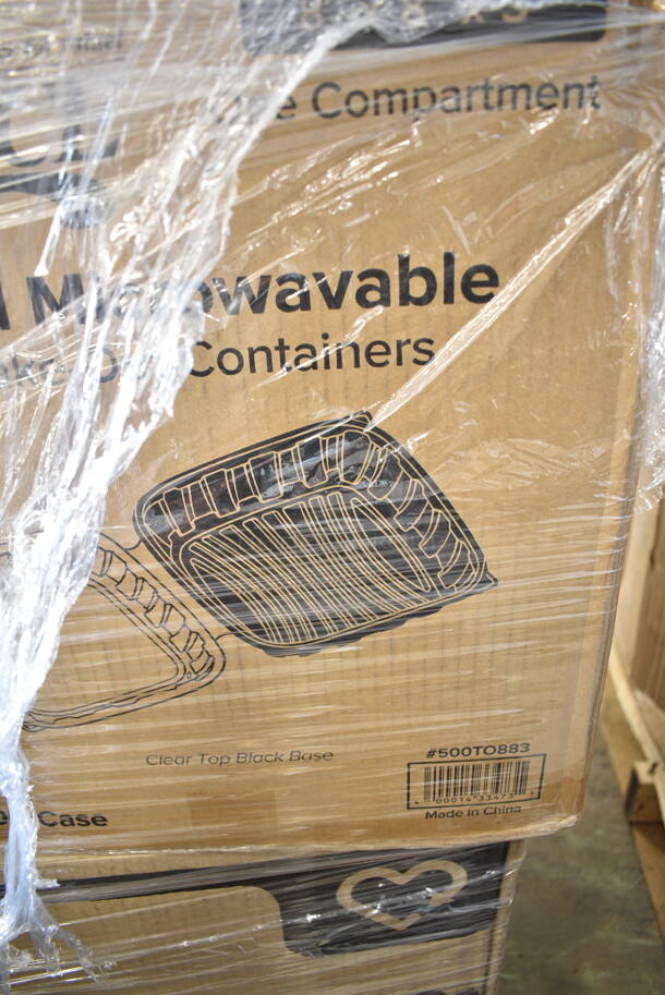 PALLET LOT of 31 BRAND NEW Boxes Including 267810005G Acopa Phoenix Gold 8 1/4" 18/0 Stainless Steel Forged Dinner Fork - 12/Case, 500TO883 Choice 8" x 8" x 3" Microwaveable 1-Compartment Black / Clear Plastic Hinged Container - 100/Case, 500TW7 Choice Translucent Thin Wall Plastic Cold Cup, 5001RT800B Lavex 8" White Hardwound Paper Towel, 800 Feet / Roll - 6/Case, 500JBR16 16 oz. Round PET Clear Juice Bottle - 186/Bag, 2 Box 129MCR16B Choice 16 oz. Black 6 1/4" Round Microwavable Heavy Weight Container with Lid - 150/Case, 50010DWALLC Choice 10 oz. Coffee Break Print Smooth Double Wall Paper Hot Cup - 500/Case, Noble Large Gloves, 500TO993 Choice 9" x 9" x 3" Microwavable 1-Compartment Black / Clear Plastic Hinged Container - 100/Case. 31 Times Your Bid! - Image 6 of 12