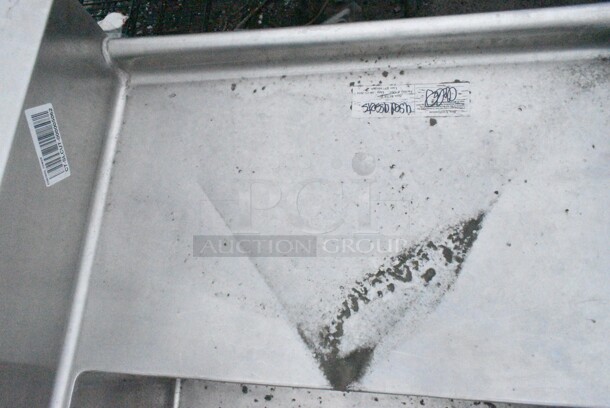 Stainless Steel Commercial 3 Bay Sink w/ Dual Drain Boards, Under Shelf, Faucet, Handles and Spray Nozzle Attachment. Bays 20x28x12. Drain Board 18x30 - Image 8 of 12
