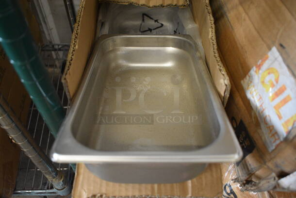 12 BRAND NEW IN BOX! Stainless Steel 1/3 Size Drop In Bins. 1/3x2.5. 12 Times Your Bid!