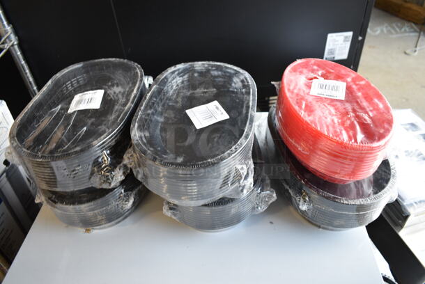 BRAND NEW SCRATCH AND DENT! Tier Lot of Various Items Including Hobart Tenderizer Lid, 41341764000Hatco 04.17.640.00 Fsd 3 Tier Circle Rack W/Ret, HP0049808200 Vulcan 00-498082-0000A Grease Can Weldment, 176STRND7BK Acopa 7" Round Black Metal Display Stand, 176BSKT95RD Choice 9 1/4" x 5 3/4" x 1 1/2" Red Oval Plastic Fast Food Basket - 12/Pack, 176BSKT117BK Choice 11" x 7" x 1 1/2" Black Oval Plastic Fast Food Basket - 12/Pack - Image 12 of 12