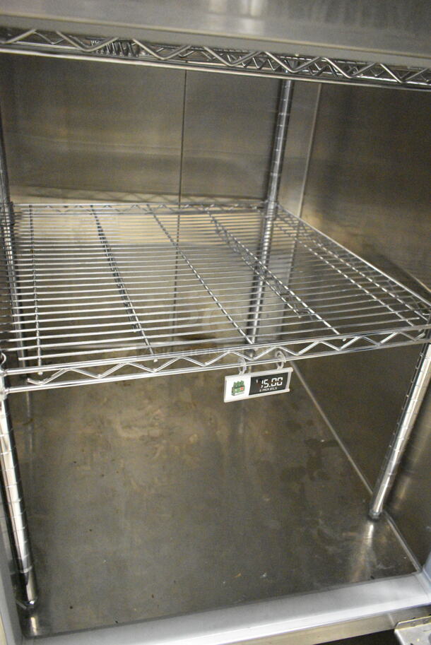 Endura MNR806SSG/0 Stainless Steel Commercial 6 Half Size Door Reach In Cooler Merchandiser w/ Metro Shelving Unit. 115 Volts, 1 Phase. Tested and Working! - Image 6 of 11