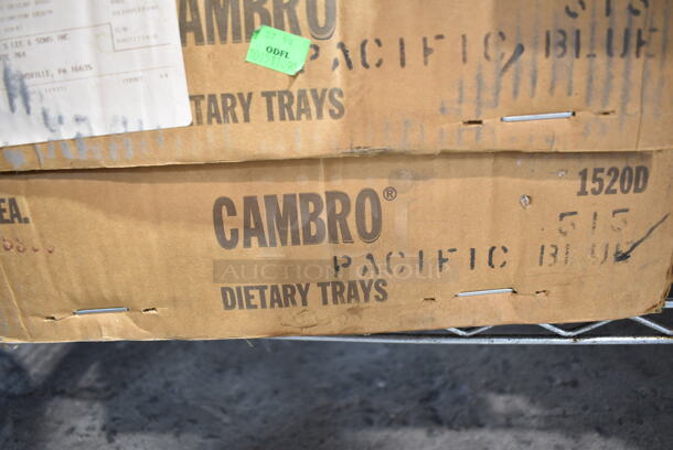 4 Boxes of 12 BRAND NEW! Cambro 1520D  Pacific Blue High-Impact Fiberglass Dietary Tray | 15” x 20”. 4 Times Your Bid! - Image 4 of 7