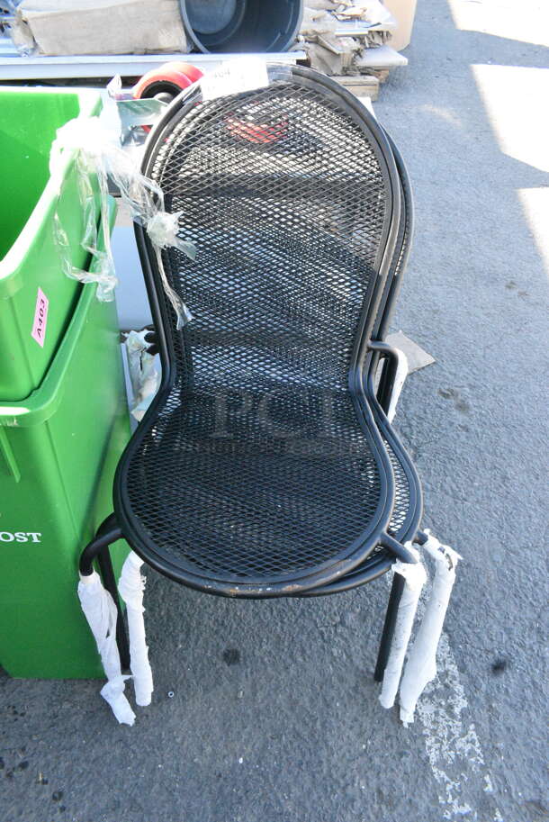 3 BRAND NEW SCRATCH AND DENT! Lancaster Table & Seating Black Outdoor Side Chair. 3 Times Your Bid! - Image 2 of 3