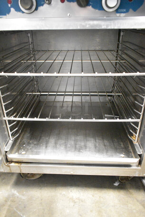 Alto Shaam Halo Heat Stainless Steel Commercial Electric Powered Cook N Hold Cabinet on Commercial Casters.  - Image 3 of 5