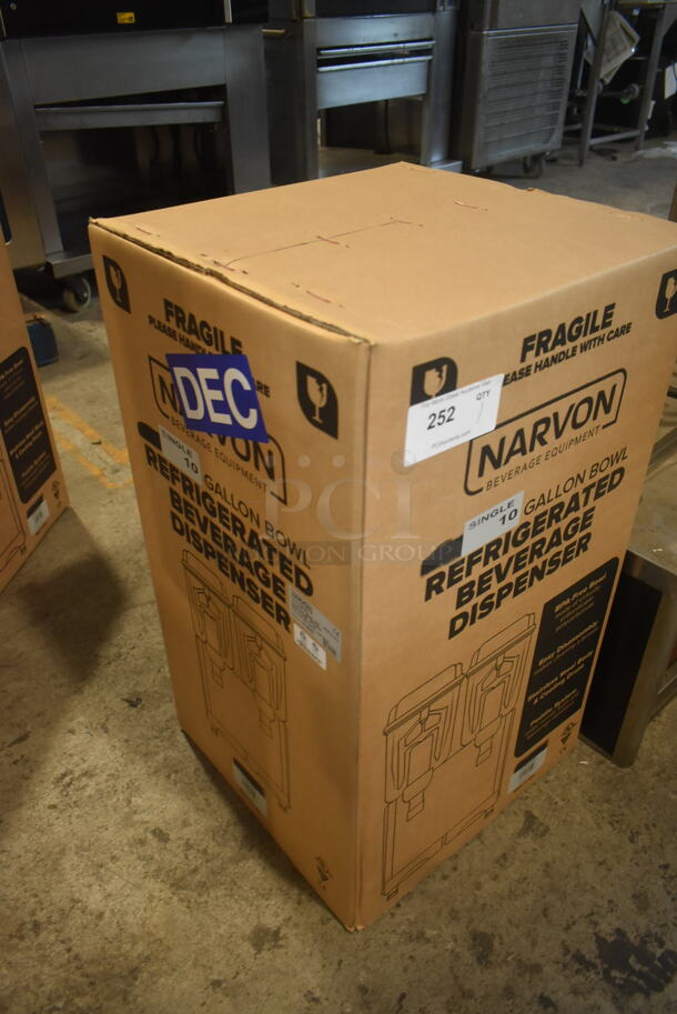BRAND NEW IN BOX! Narvon MEGA 140S 378D10G1 Stainless Steel Commercial Single 10 Gallon Bowl Refrigerated Beverage Dispenser. 120 Volts, 1 Phase. Tested and Working! Stock Picture Used For Gallery Picture. - Image 3 of 4