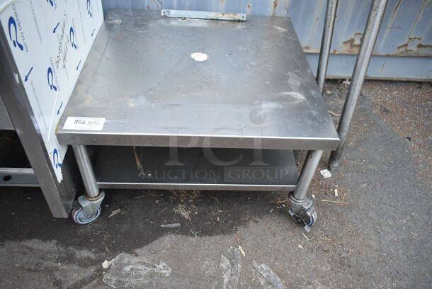 Stainless Steel Equipment Stand w/ Under Shelf on Commercial Casters. 