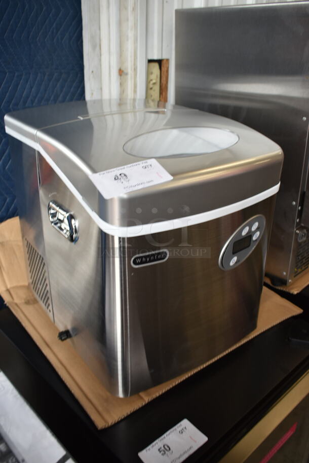 BRAND NEW SCRATCH AND DENT! Whynter IMC-490SS Portable 49lb Freestanding Stainless Steel Ice Maker. 115 Volts, 1 Phase. Tested and Working! - Image 3 of 5