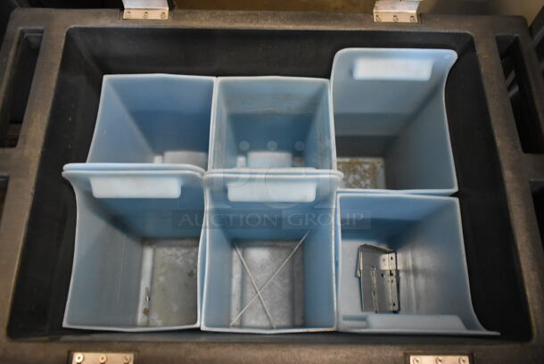 Howe Stainless Steel Commercial Ice Head on CP1500 Stainless Steel Ice Bin w/ 2 Black Poly Portable Ice Bins. 120 Volts, 1 Phase - Image 11 of 12