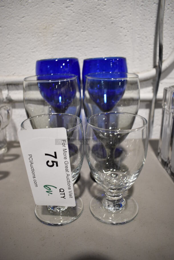 6 Various Wine Glasses. Includes 3.5x3.5x8. 6 Times Your Bid! - Image 1 of 3