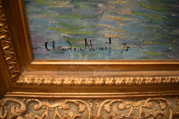 Framed Canvas Painting Reproduction of Argenteuil by Claude Monet From Art Dealer Ed Mero! - Image 5 of 8