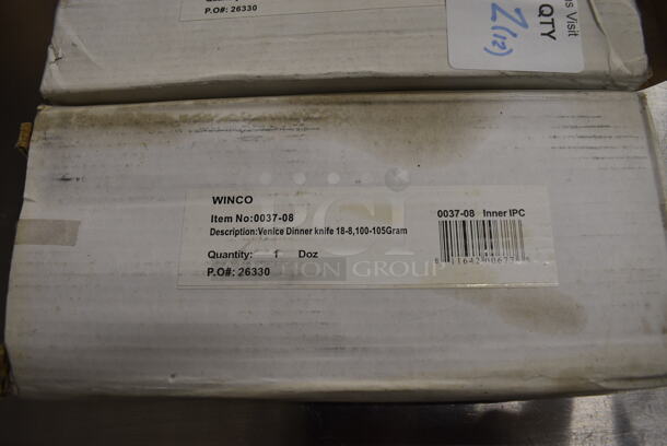 24 BRAND NEW IN BOX! Winco 0037-08 Stainless Steel Venice Dinner Knives. 9". 24 Times Your Bid! - Image 3 of 3