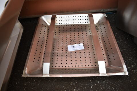 BRAND NEW SCRATCH AND DENT! Stainless Steel Straining Sink Insert.