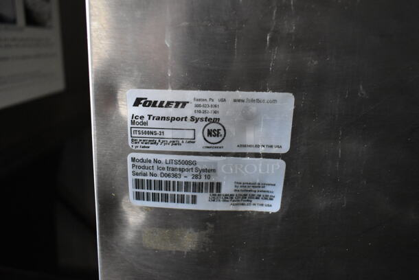 Hoshizaki F-450MAH Stainless Steel Commercial Ice Head on Follett ITS500NS-31 Stainless Steel Ice Bin. 115-120 Volts, 1 Phase. - Image 6 of 7