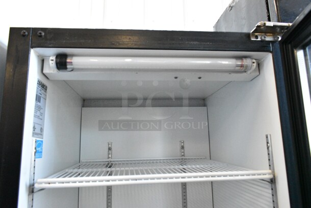 2021 Habco ESM10 Metal Commercial Single Door Reach In Cooler Merchandiser w/ Poly Coated Racks. 115 Volts, 1 Phase. Tested and Working! - Image 3 of 4