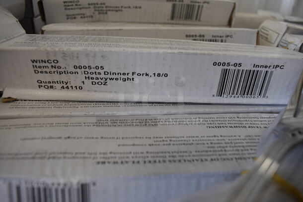 60 BRAND NEW IN BOX! Winco 0005-05 Stainless Steel Dots Dinner Forks. 7.5". 60 Times Your Bid! - Image 3 of 3