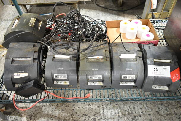 6 Epson M188B Receipt Printers and 5 Rolls of Printer Paper. 6 Times Your Bid! - Image 1 of 8