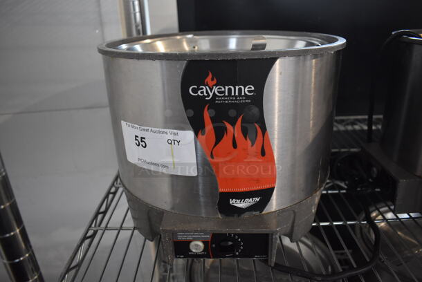 Vollrath Cayenne HS-11 Stainless Steel Commercial Countertop Soup Kettle Food Warmer w/ Lid. Does Not Have Drop In. 120 Volts, 1 Phase. Tested and Working! - Image 1 of 6